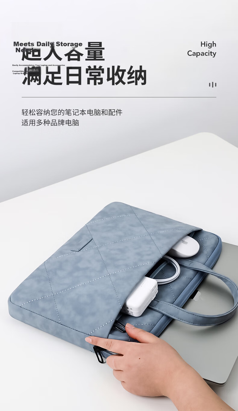 BRINCH 13.3 Inch Laptop Bag for Women Business Commuter Simple Suitable for Apple Huawei Notebook 2