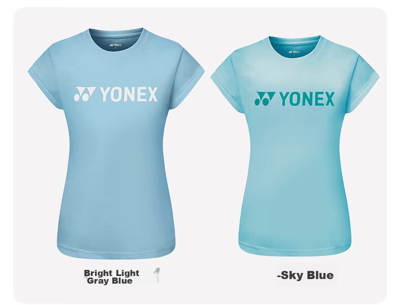 YONEX Men's Badminton Short Sleeve Sweat-Absorbing Breathable Competition Training T-Shirt 115095 Light Gray Blue L 10