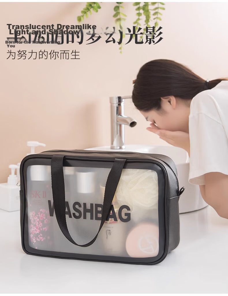 Jinghui Sichuang Travel Toiletry Bag Portable Swimming Storage Bag Business Trip Essential Waterproof Large Capacity Makeup Bag with Wet and Dry Separation 2