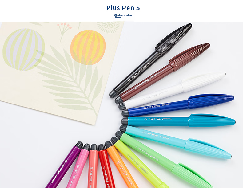 [Back to School Essential] monami 04031-01 Fiber Pen Water-based Fineliner Gel Pen Black Barrel Black Ink 12pcs/Box 1