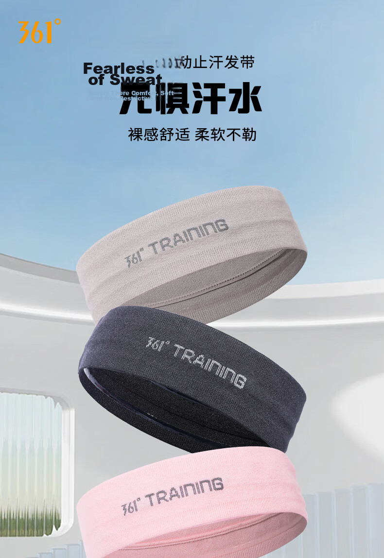 361° Sports Headband for Men And Women, Sweat-Absorbing Headband, Sweat-Stopping Band for Running, Sweat-Guiding Band for Fitness And Basketball, Sweat-Proof Headband, Black 1