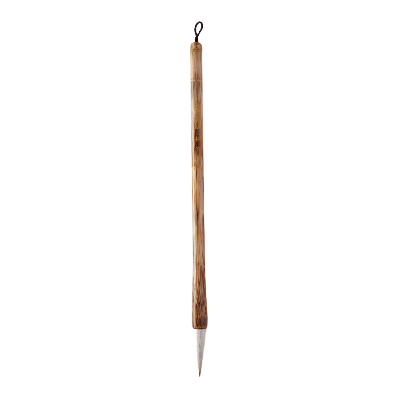 Liupintang Calligraphy Brush Set for Students, Beginners, And Adult Writers - Large, Medium, Small Regular Script Brush Kit with Wolf And Goat Hair [Medium-Sized Brown Bamboo Brush (1 Piece)]