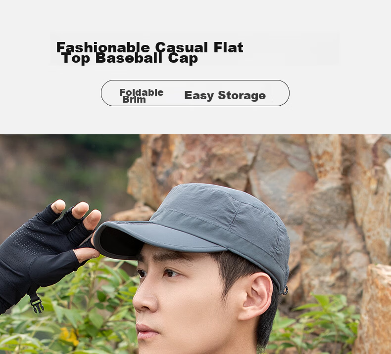 Siggi Men's Spring Summer Flat Cap Outdoor Baseball Cap Sunshade Adjustable Duckbill Hat 12