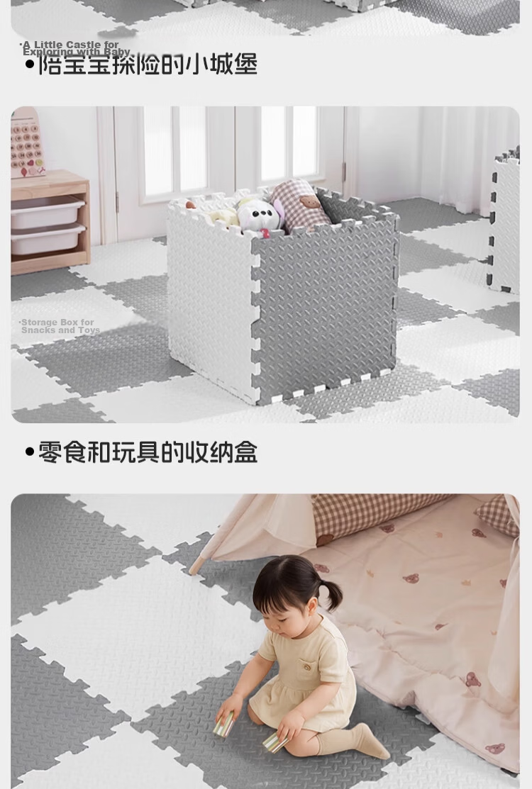Zichen Foam Floor Mat, Baby Crawling Pad, Anti-Fall Mat, Thickened Spliced Crawling Mat, Living Room Home Use Play Mat 32