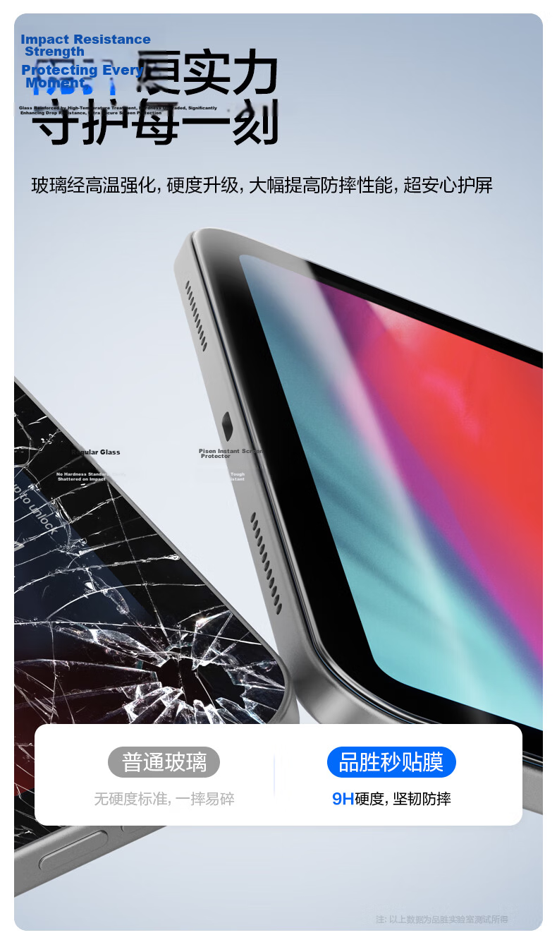 PISEN Tempered Glass Screen Protector for IPad Pro 2025/2024, 13-Inch Apple Tablet, Full Coverage HD Anti-Fingerprint Protective Film, Shatterproof And Wear-Resistant, Single Pack 7