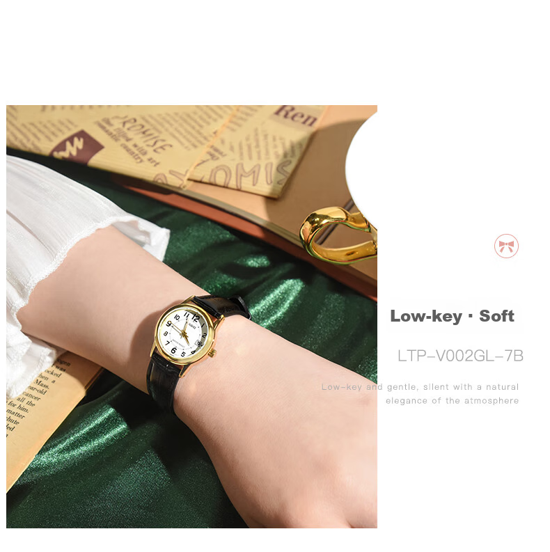 CASIO Women's Watch, Simple Quartz Waterproof Design for Students' Exams [Valentine's Day Gift], LTP-V002D 18