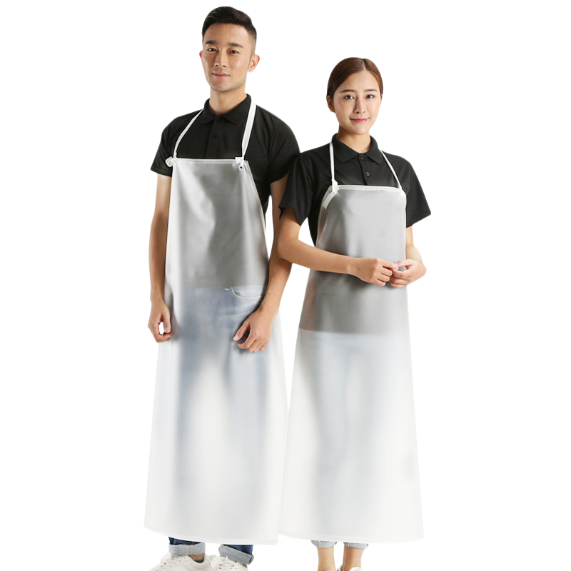 Zheye (Jingcang Flash Delivery) Thickened And Extended Oil-Resistant Neck And Waist Apron, Work Protective Acid And Alkali Resistant Waterproof Apron, PVC Transparent Apro