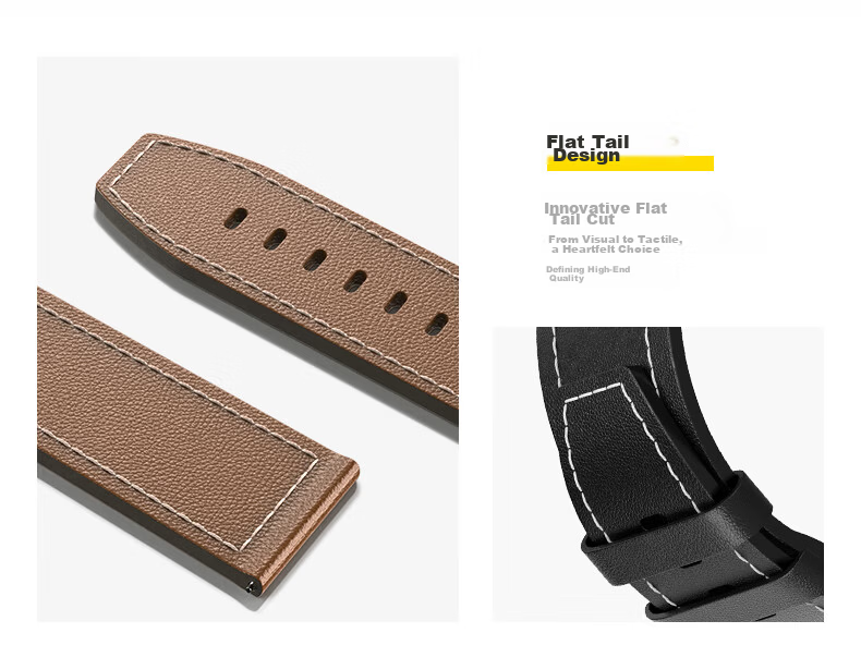 CangHua Genuine Leather Watch Strap for Huawei Watch5, Watch4Pro/4/3Pro, GT7/GT7Pro/GT6Pro/GT6/GT5/GT4/GT3/GT2 Men's Wristband 9
