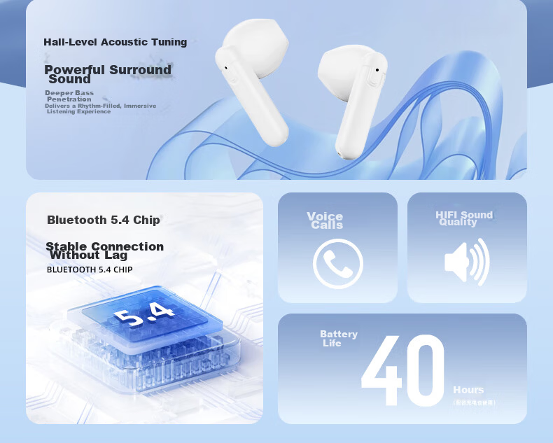 Lenovo [Over 90,000 Sold] Wireless Bluetooth Earphones for Music, Sports, Gaming, Low Latency Semi-In Earphones Compatible with Apple Phones LP42 Black 7