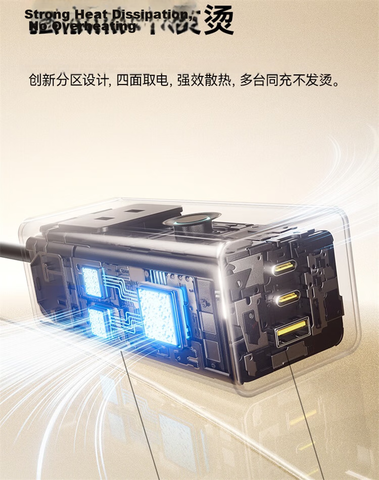Baseus GaN 65W/67W Laptop Fast Charger Power Strip Socket Multi-Functional Portable Desktop Charging Station 12