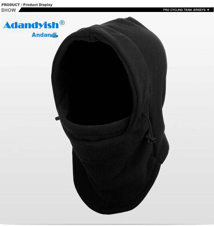 Adandyish Thermal Head Cover Hat Electric Vehicle Cold-Resistant Autumn Winter Riding Unisex Fleece Windproof Dust Mask Neck Warmer 2-Pack 4