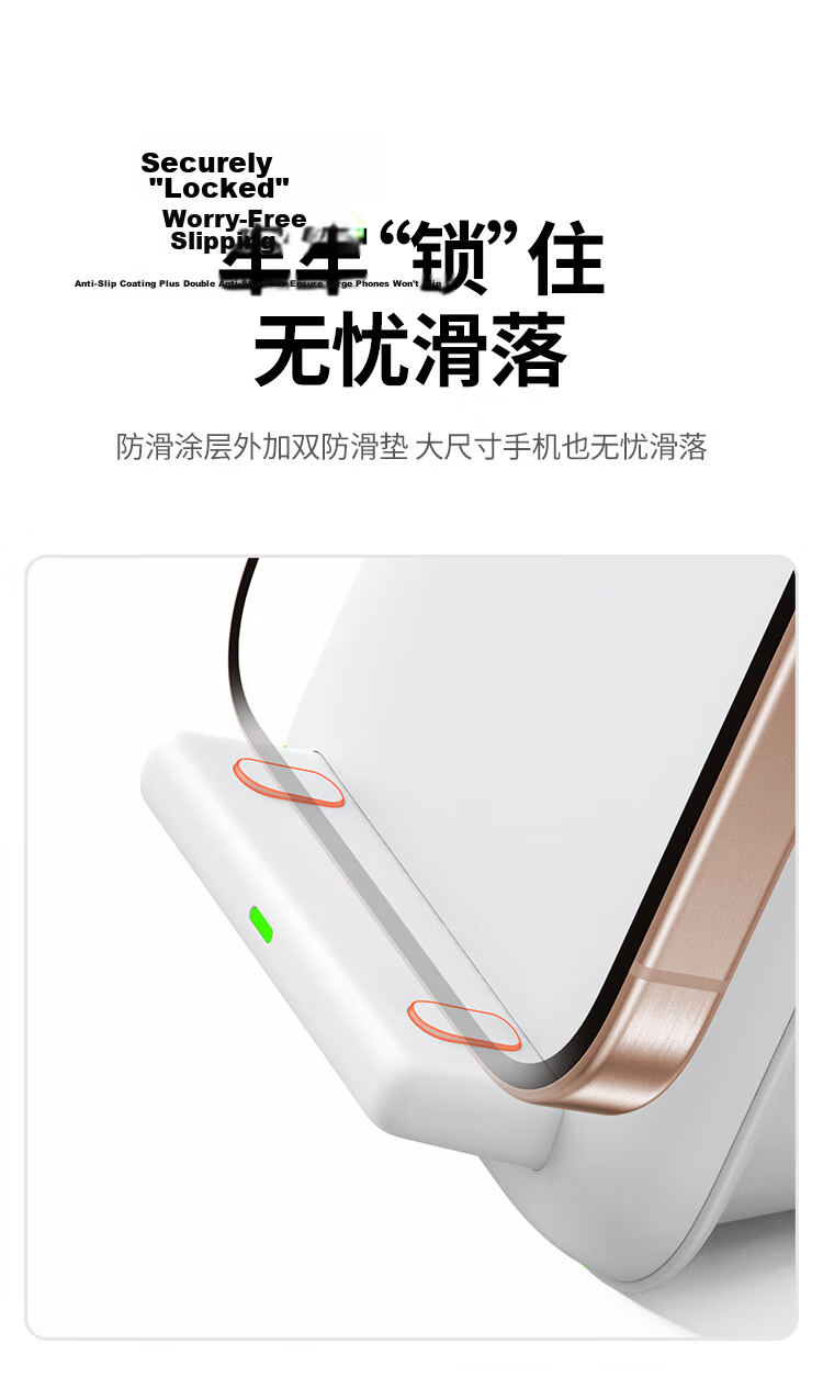 UGREEN Wireless Charger Stand for Apple iPhone 18/17/16/15/14/13/12/Pro Max, Vertical Fast Charging Dock, 15W Huawei Phone and Earphone Charger 9