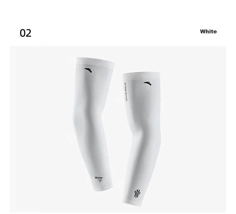 ANTA Sports Arm Sleeves, Collaboration Series Basketball Running Fitness Elbow Guards, Warmth Protection Professional Protective Gear for Men, White L Size 5