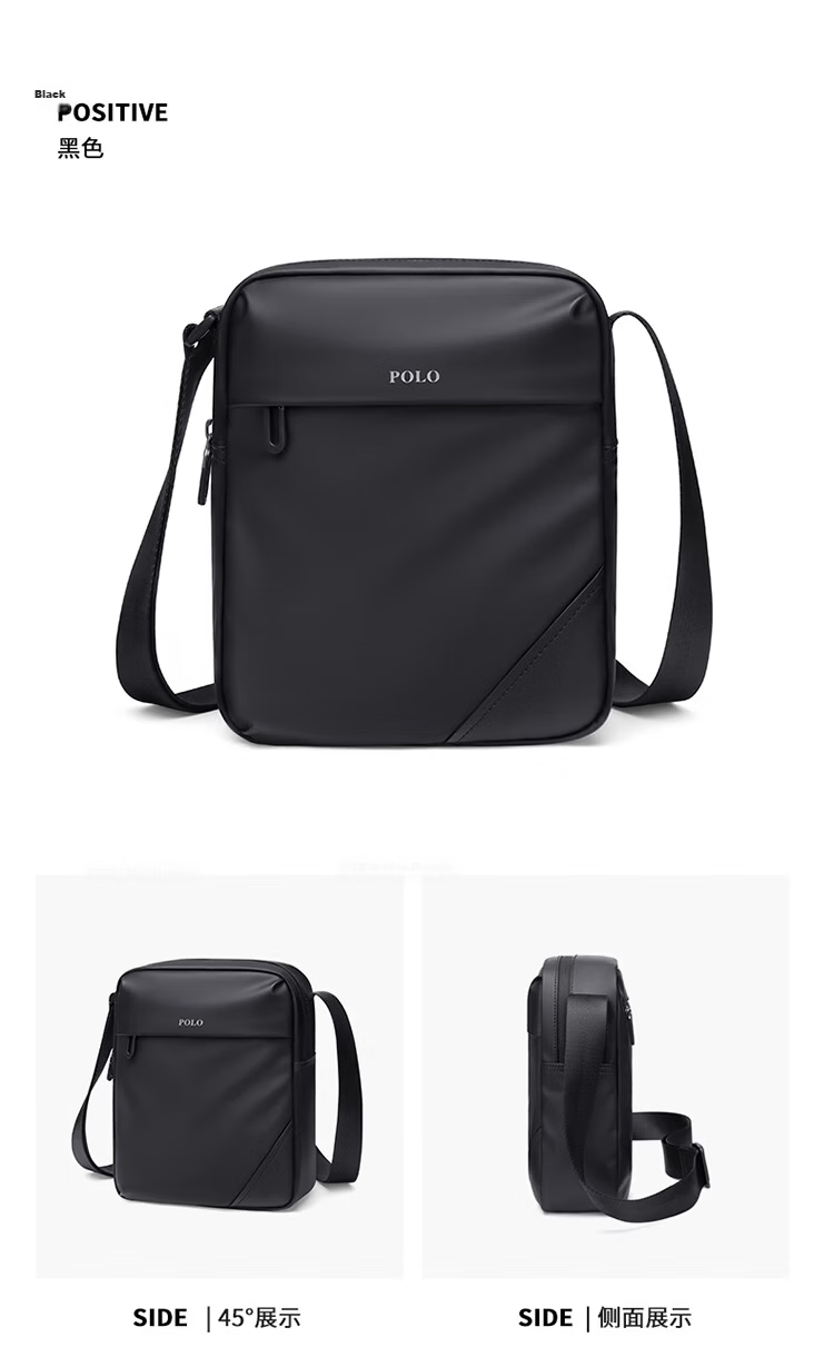 POLO Shoulder Bag for Men, Durable Crossbody Bag, Lightweight IPad Bag, Vertical Phone Bag, Sports Messenger Bag, Commuter Shoulder Bag 13