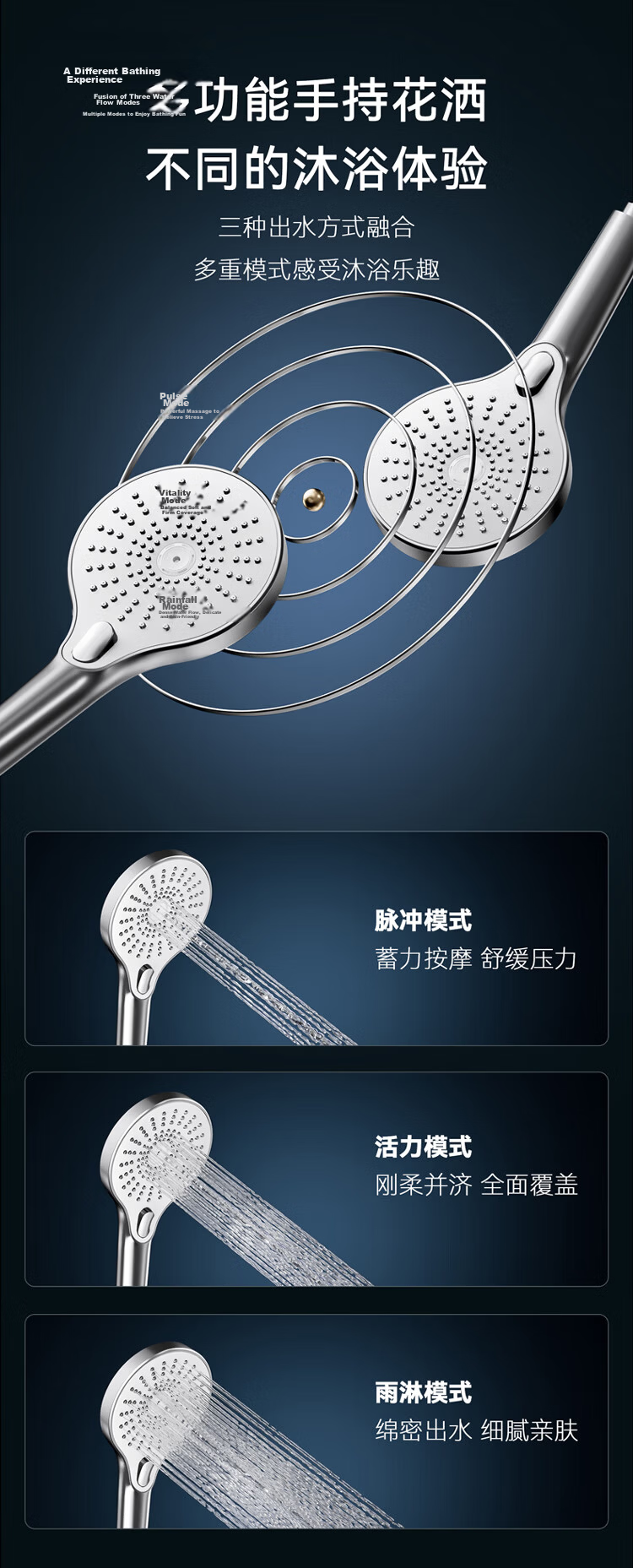 JD Original Baitian'ge Constant Temperature White Shower Head Complete Set, All-Copper Digital Display Handheld Spray Gu 13