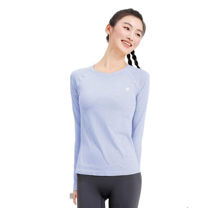 Barbie Women's Sports T-Shirt Pilates Activewear Hollow Jacquard Seamless Badminton Shirt