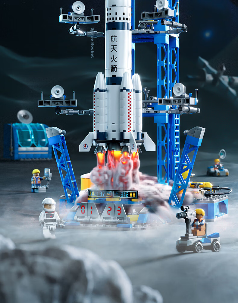 Shangyun Military LEGO Building Blocks Assembly Children's Toy Boys Rocket Space Model 6-12 Years Birthday Gift 8-12 Years 2