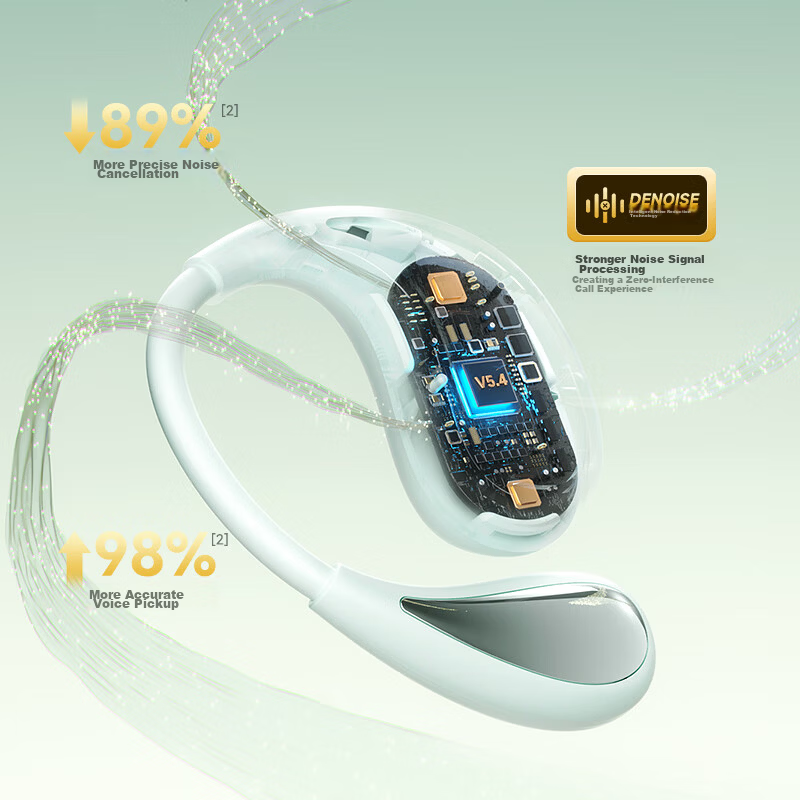 Aiwa AW35 Lightweight Luxury Experience Bone Conduction Open Wireless Sports Ear-Hook Bluetooth Headphones Compatible with Huawei Xiaomi Apple Honor Latest Model White 17