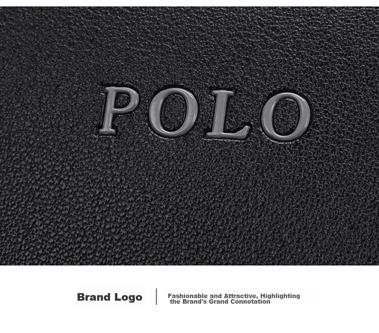 POLO Men's Business Briefcase 16-inch Laptop Bag Conference Shoulder Bag for Business Trip 24