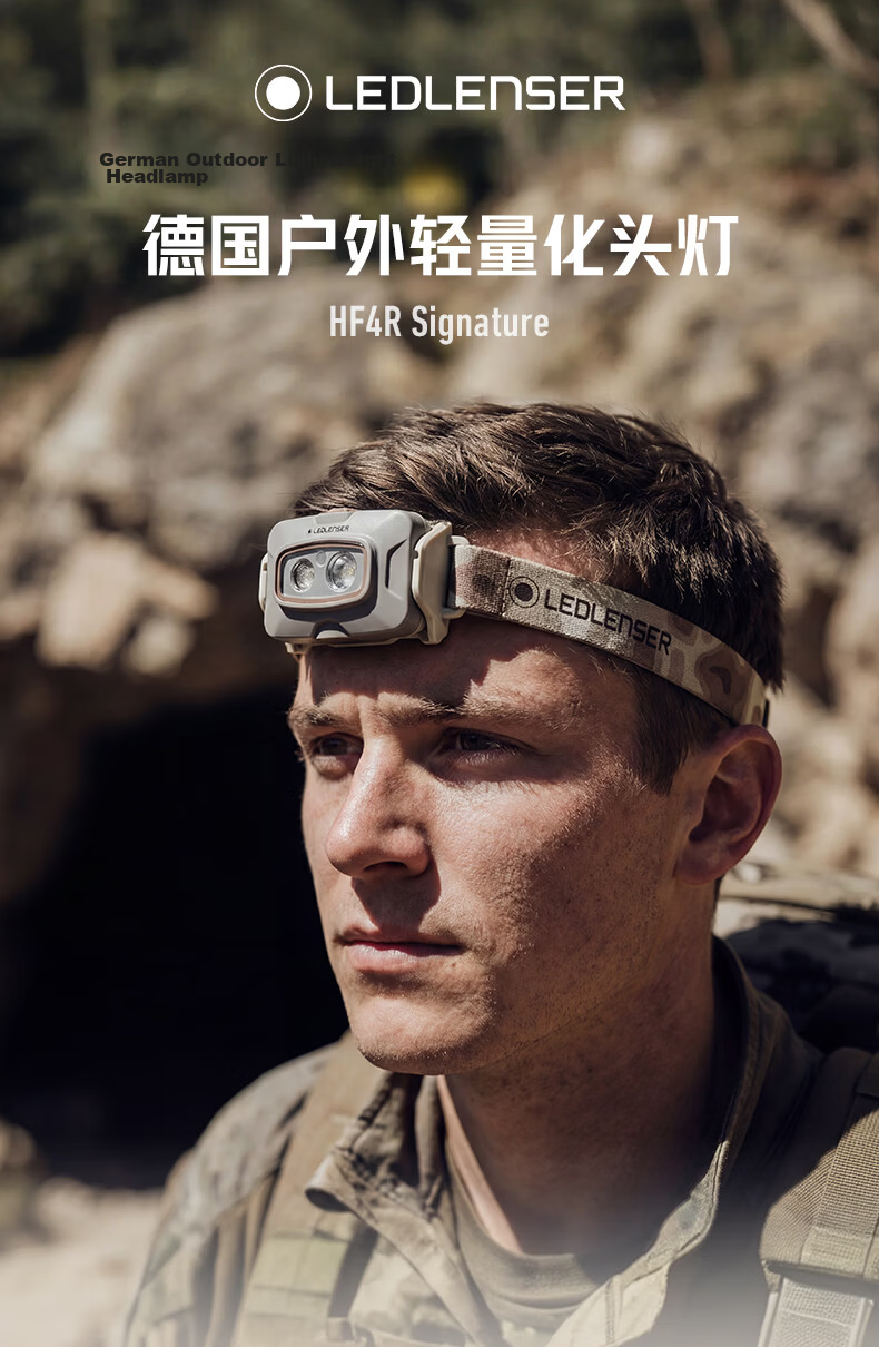 LED LENSER High-Intensity Headlamp HF4R, Outdoor Night Fishing Light, Beach Combing Light, Mountain Climbing Light, Long-Lasting Battery Life, Waterproof, Off-Road Hiking 1