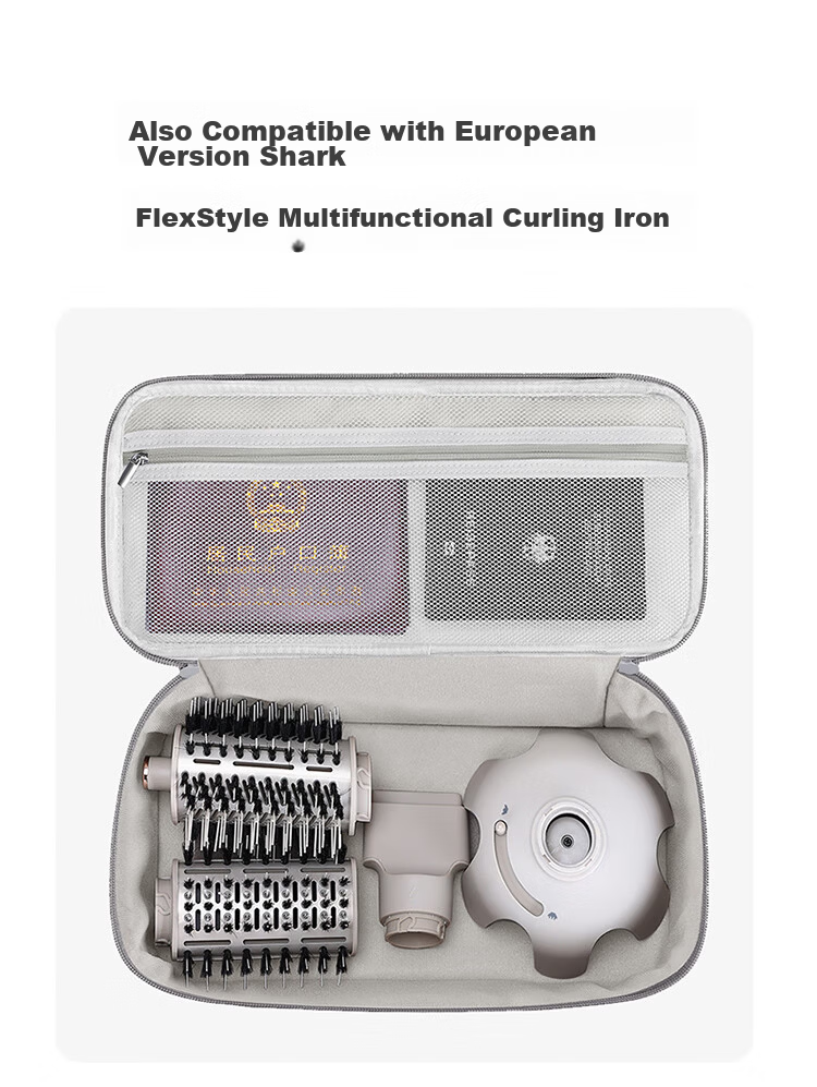 BUBM Compatible with Dyson Hair Dryer Storage Bag Portable Travel Makeup Bag Double-Layer Curling Iron Multifunctional Storage Pouch 5