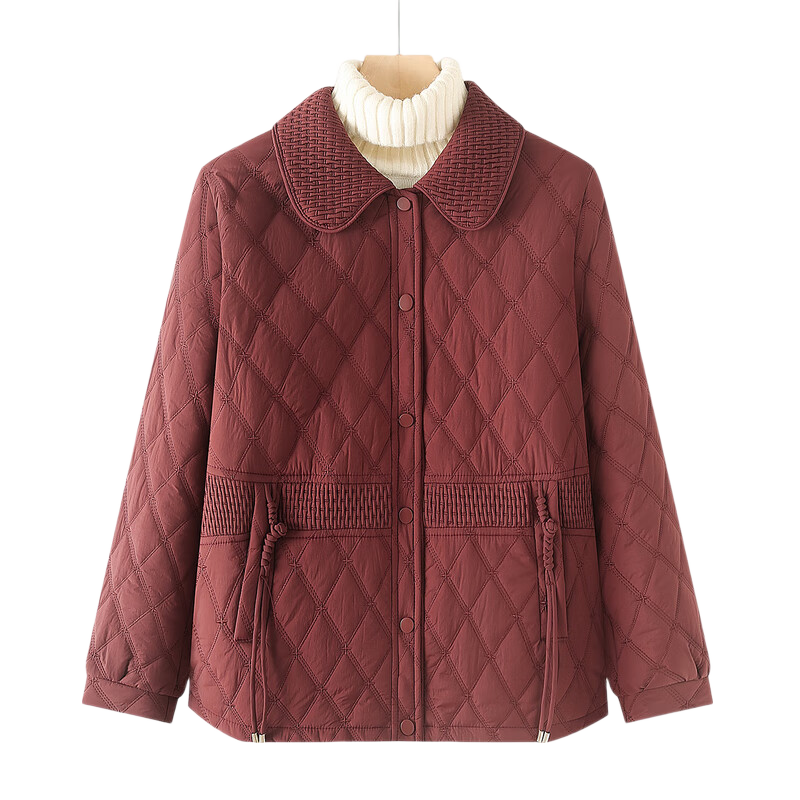 Hodo Middle-aged Mom Winter Thickened Cotton-padded Coat New Winter Fashion Elegant Middle-aged and Elderly Women's Quilted Cotton Jacket