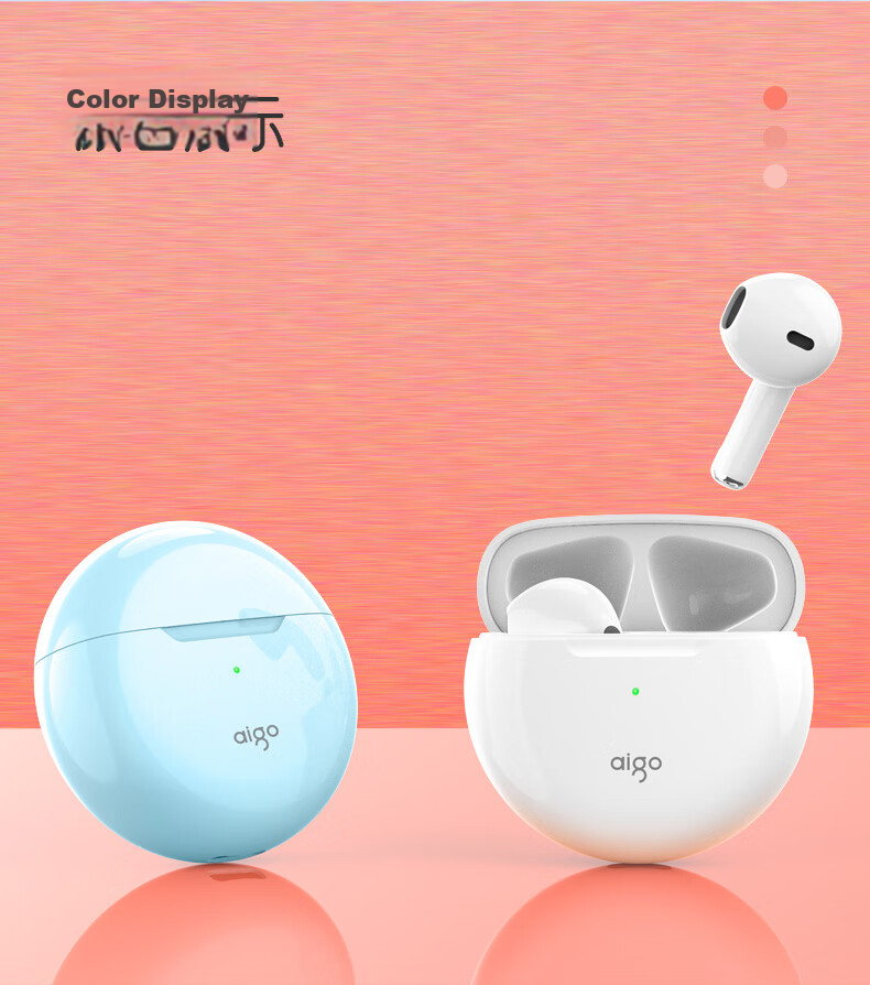 Aigo Patriot True Wireless Bluetooth Earbuds Semi-In-Ear Gaming Sports Running Headphones Compatible with Apple Xiaomi Android 11