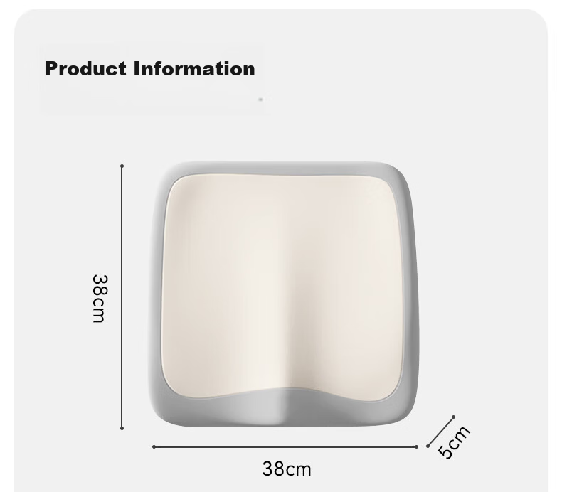 Yuzhaolin Lumbar Support Seat Cushion Ergonomic Chair Pad Long Sitting Artifact Beige Gray Colorblock - Lumbar Support + Seat Cushion 15