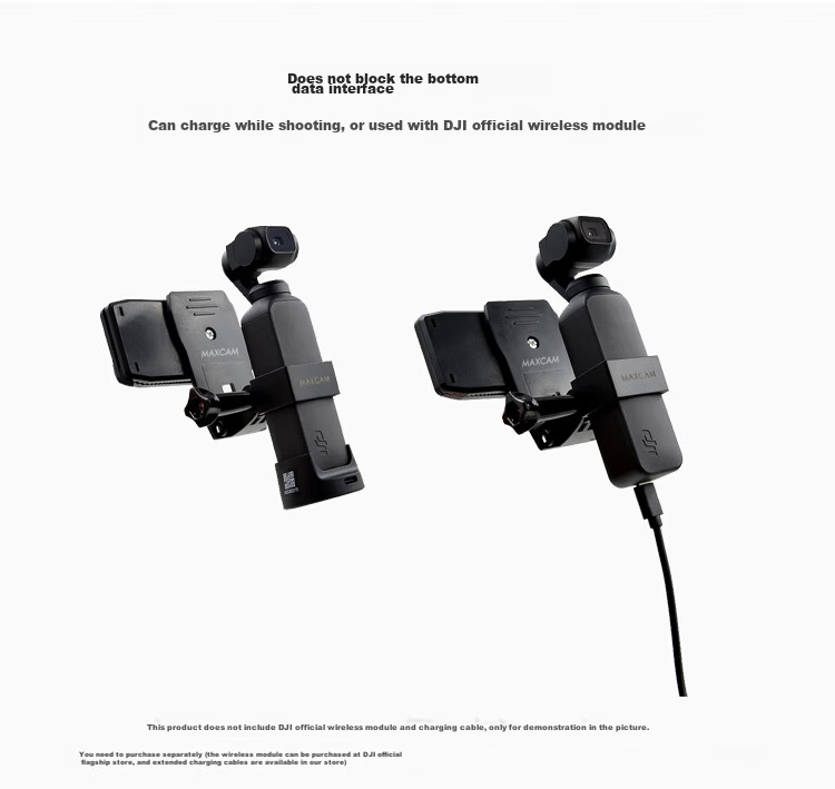MAXCAM Compatible with DJI Osmo Pocket 4/3 Backpack Shoulder Strap Clip Mount Base, Dual-Shoulder Bag Strap Bracket Accessory 1