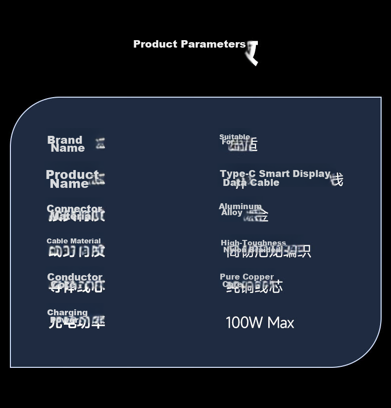 Dual-Head Type-C Data Cable with Digital Display PD 100W Fast Charging Compatible with Huawei Mate70/50/P60 Honor Xiaomi CtoC Android Phone Charging Cable 1m 11
