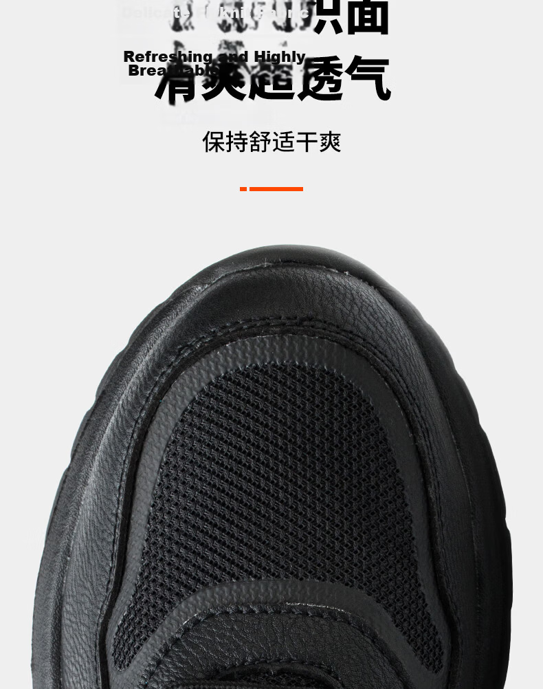LAOGUANJIA Men's Safety Shoes with Steel Toe Cap, Anti-Smashing, Puncture-Resistant, Lightweight, Comfortable, Wear-Resistant Work Functional Safety Shoes Sports Style Size 45 6