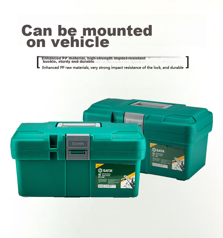 SATA Double-Layer Plastic Toolbox Household Storage Box 95164 21" Plastic Toolbox 1