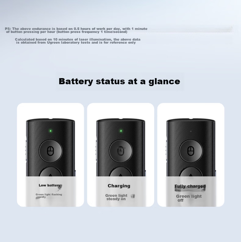 UGREEN Laser Pointer for PPT Presentations, Teacher's Use, Bluetooth Connection Rechargeable Model, Large Conference Presentation Pointer Projector Pen, Compatible with Seewo Whiteboard/matte Screen, 45489 20