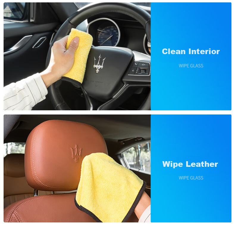 Good Weather Car Wash Towel, RV And Large Vehicle Cleaning Cloth, Lint-Free, Absorbent Car Cleaning Towel, Large Size, Blue, Thickened, 1 Piece, 60*160 4