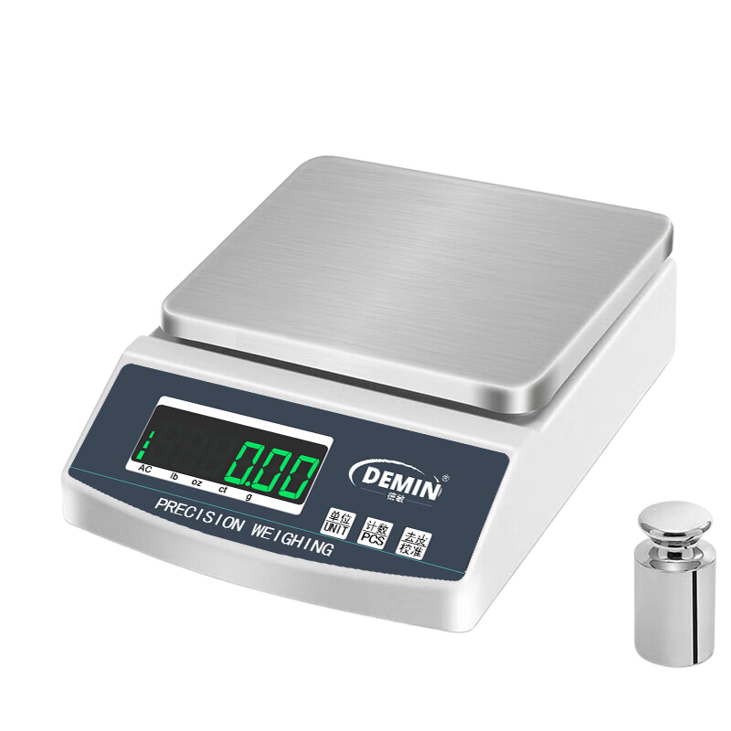 Demin Electronic Scale, Gram Scale 0.1g, Commercial Kitchen Scale for Herbs, Gold Jewelry, Tea Leaves, High-Precision Platform Scale 10kg