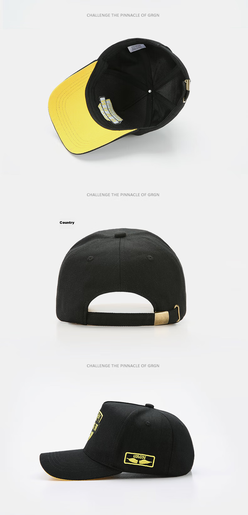 GRGN Men's Baseball Cap Four Seasons Large Head Circumference Wide Brim Duckbill Cap Slim Face Duckbill Cap for Young and Middle-aged 7