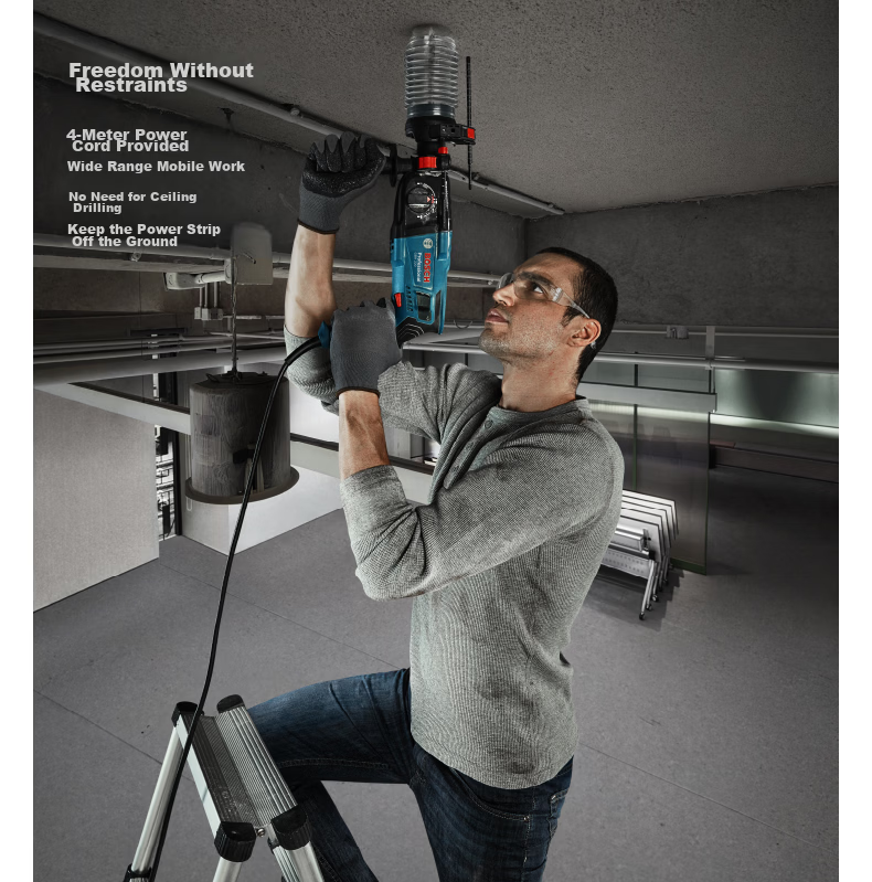 BOSCH 720W Electric Hammer Drill Impact Drill Rotary Hammer Chisel 3-in-1 2kg GBH220 Corded 9