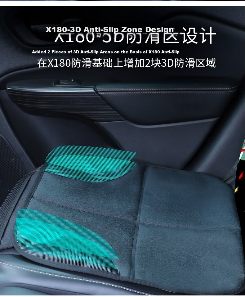 Digalun Car Child Safety Seat Anti-Wear Pad ISOFIX Universal Britax Thickened Non-Slip Protective Mat Creative Cute Cartoon Dinosaur 7