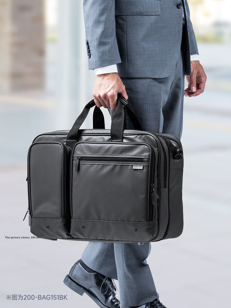 SANWA 15.6-Inch Large Capacity Laptop Bag, Handheld Water-Resistant Backpack, Multifunctional Shoulder Crossbody Bag, 28L 8