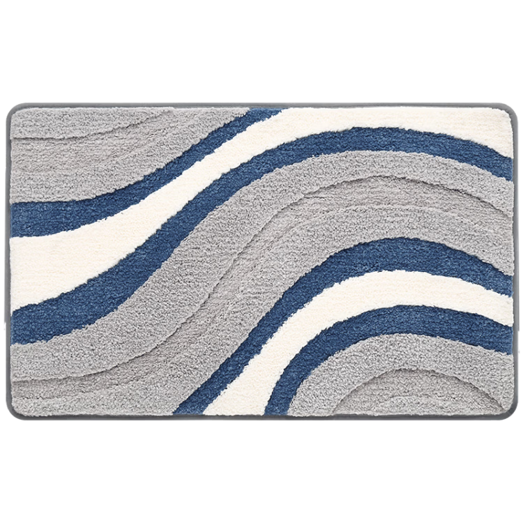 Da Jiang Bathroom Mat Toilet Bath Door Water Absorption Non-Slip Flocked Bathroom Floor Mat 40x60cm