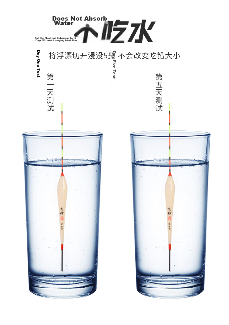 Femtosecond Floating Bobber Vertical Fishing Float Balshan Wood Float Carp and Crucian Carp Float Thickened High Sensitivity Float Box Set 4