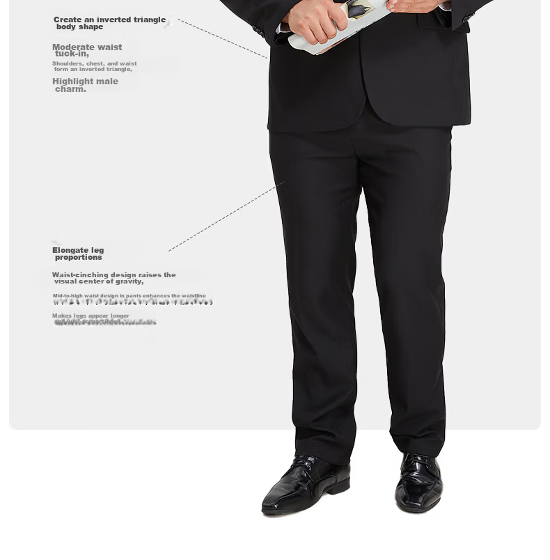 Dibinze Plus Size Men's Suit Set Loose Fit Big and Tall Formal Blazer Groom Best Man Wedding Attire 11
