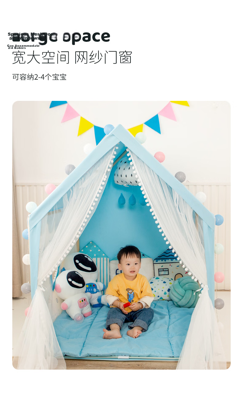 Little Dove Children's Tent Indoor Playhouse/Princess House Toy for Boys And Girls, Unicorn (Pad Not Included) 8