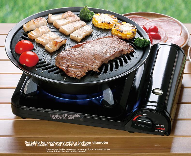 Iwatani Portable Cassette Stove, 3.3kW Powerful Flame, Outdoor Camping Hotpot Picnic Gas Single Burner ZB-29(JD) 7