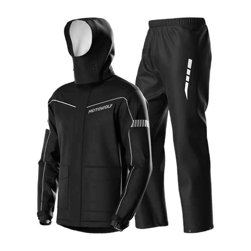 MOTOWOLF Motorcycle Riding Raincoat and Rain Pants Separate Set Waterproof Riding Travel Commuting Suit