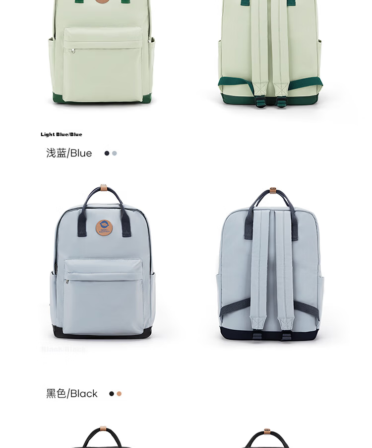 Landcase Backpack for Girls Middle School Students Lightweight Stylish Trendy Shoulder Bag 1704 Light Green 19
