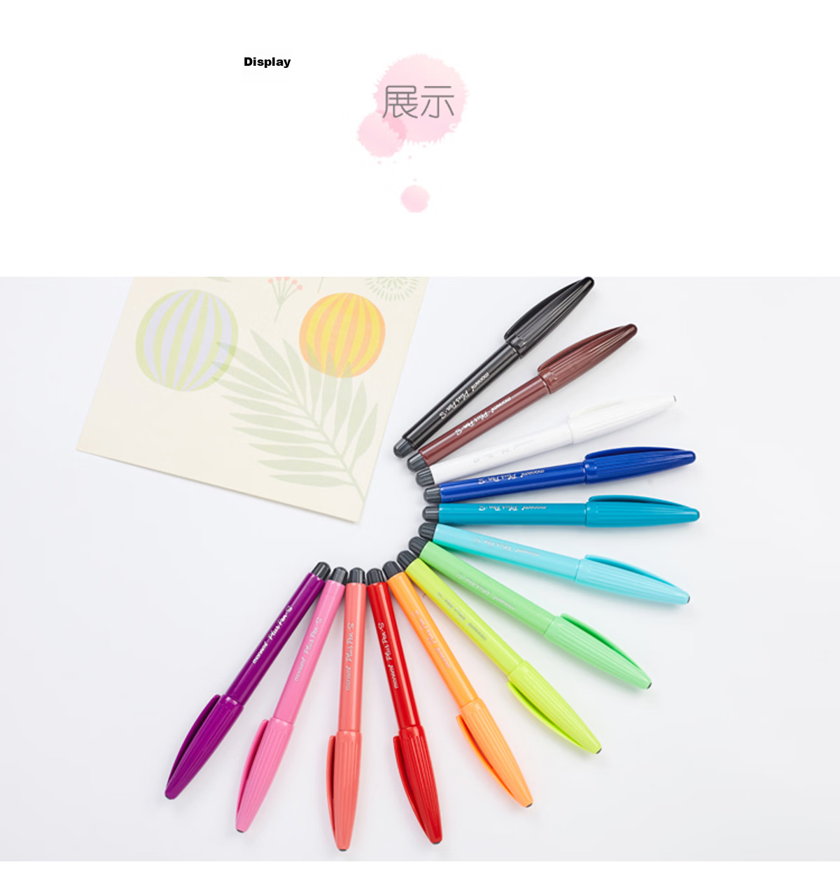 [Back to School Essential] monami 04031-01 Fiber Pen Water-based Fineliner Gel Pen Black Barrel Black Ink 12pcs/Box 4