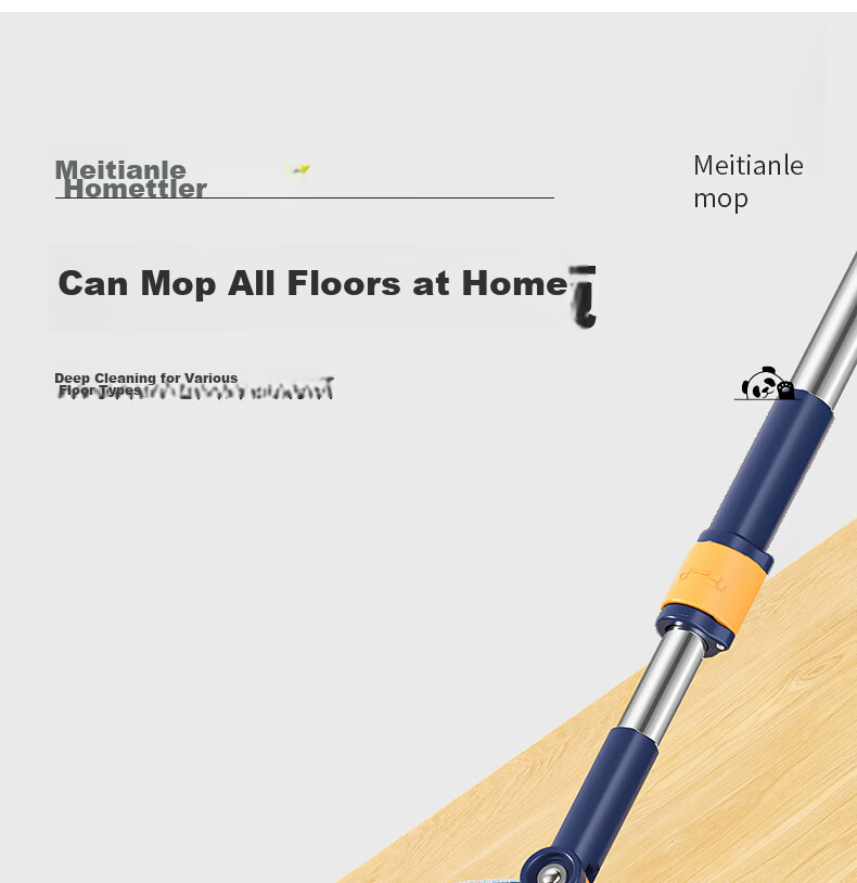 HoMettler Clean and Dirty Separation Spin Mop with 4 Mop Heads, Household One-Mop Cleaning, Hands-Free Washing, Flat Lazy Mop with Glass Cleaner Attachment 21