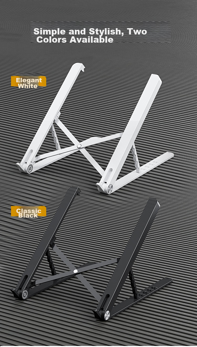 HAILE Laptop Stand Cooling Rack Portable Foldable Five-Level Adjustable AC-4H Black 11
