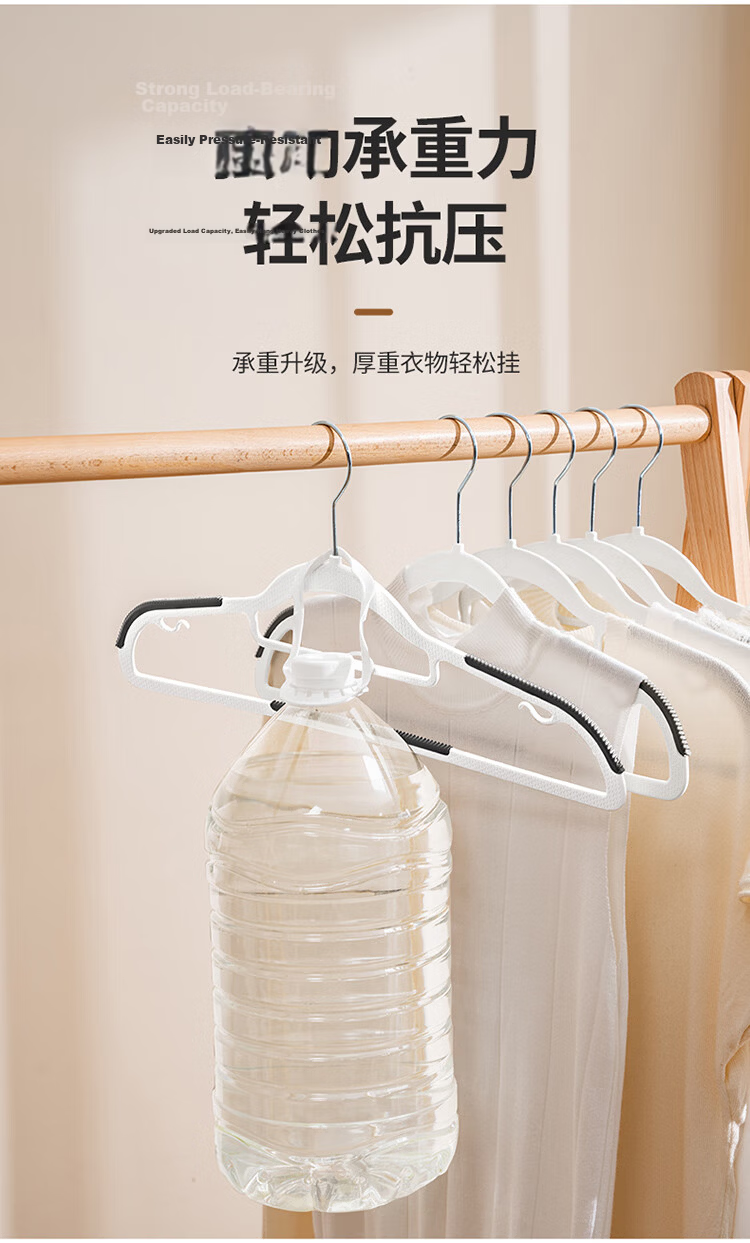 JEKO&JEKO Non-Marking Non-Slip Adult Clothes Hanger Dual-Use for Wet and Dry Clothes Wide Shoulder Coat Hanger 10
